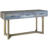 Corso Italy Mango Wood Grey Modern Large Console Hall Table Study desk 150cm